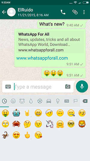 WhatsApp for Android adds new Unicode 8.0 emojis - TeknePolis