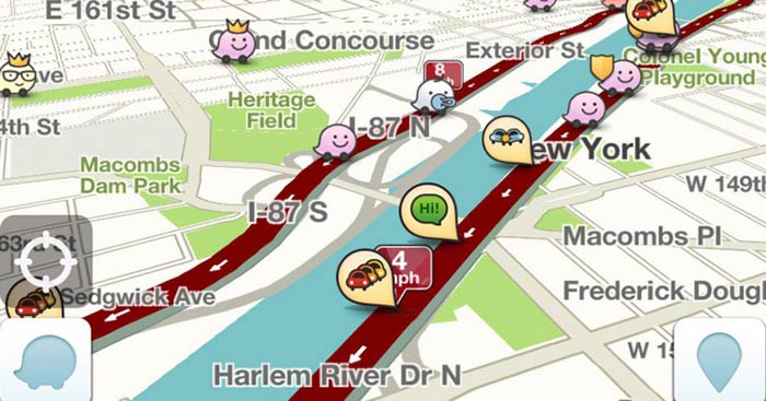 Waze te ofrece información de los mapas en el modo offline
